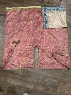 Pink Paisley/Cream Reversible Wrap Pants